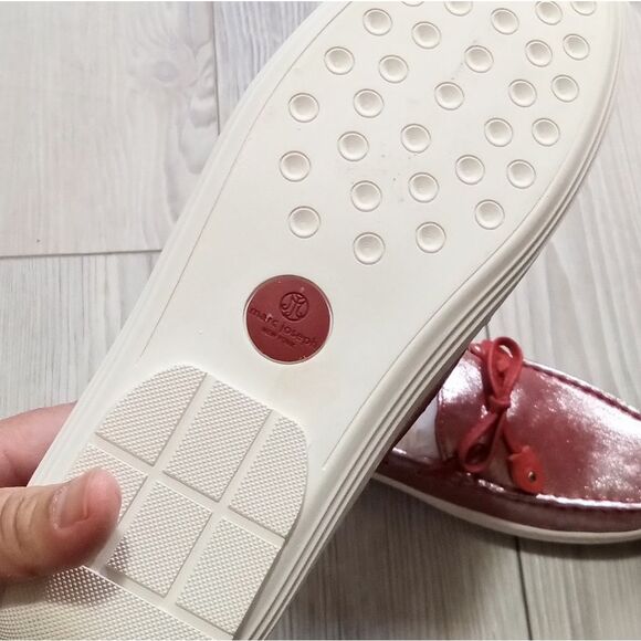 (31-0482) MARC JOSEPH slip on glimmer red leather CYPRESS HILL shoes Sz 4.5 - Picture 7 of 10